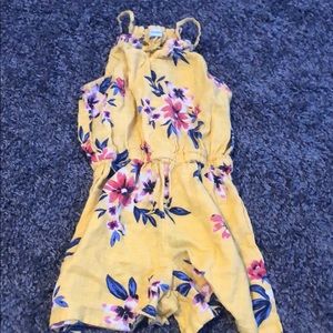 Yellow floral old navy romper